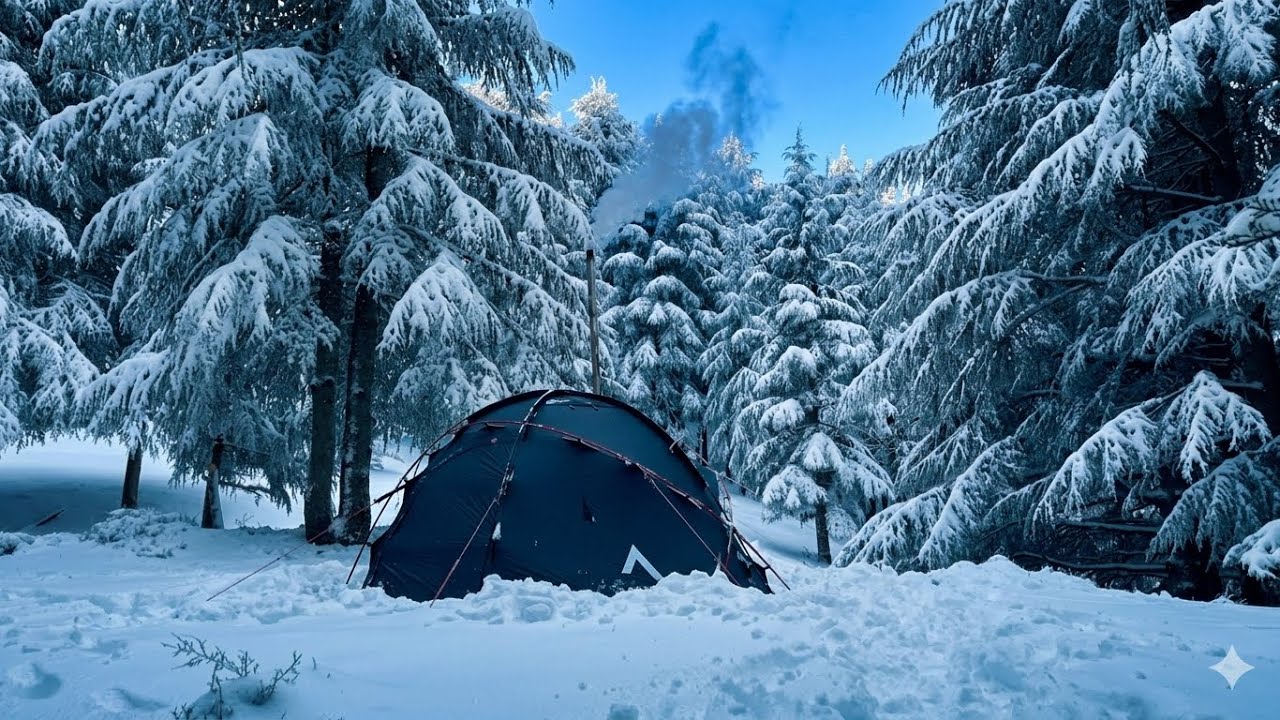 7 Hot Tents in 7 Winter Conditions – 4 Hours of Setup & Overnight Camping