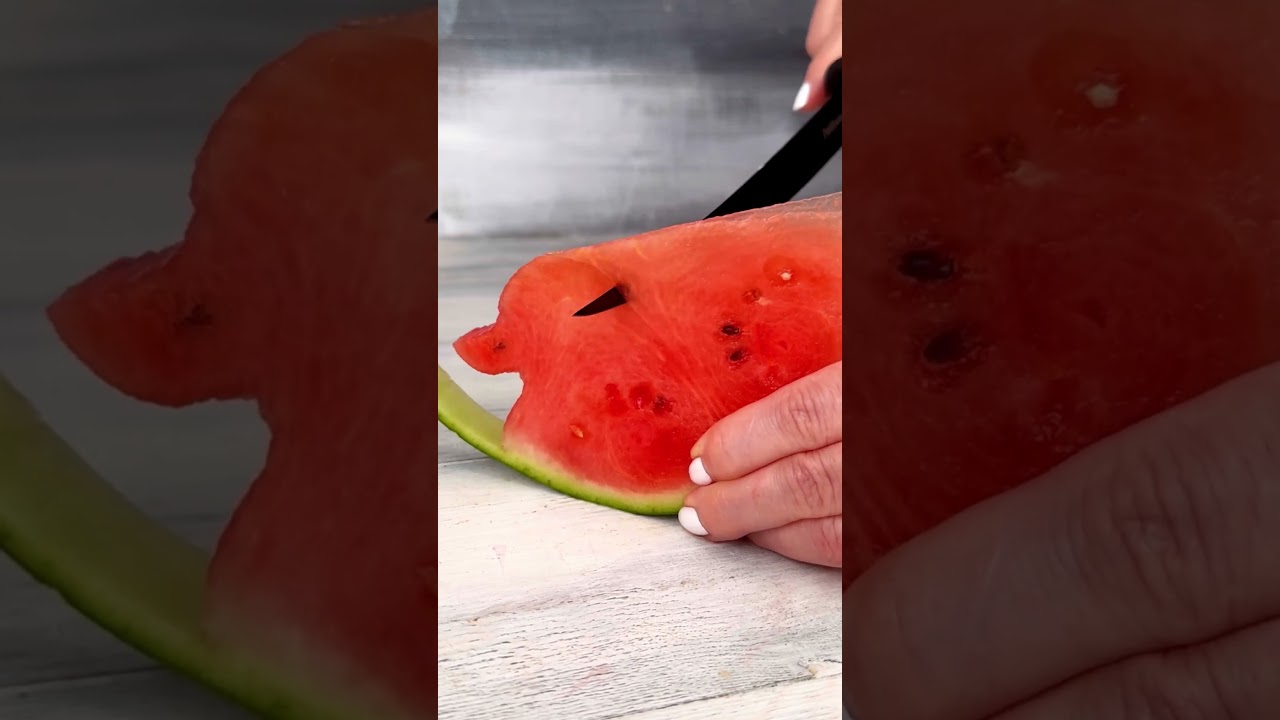 How to make watermelon duck shaped summer food #watermelon #duck
