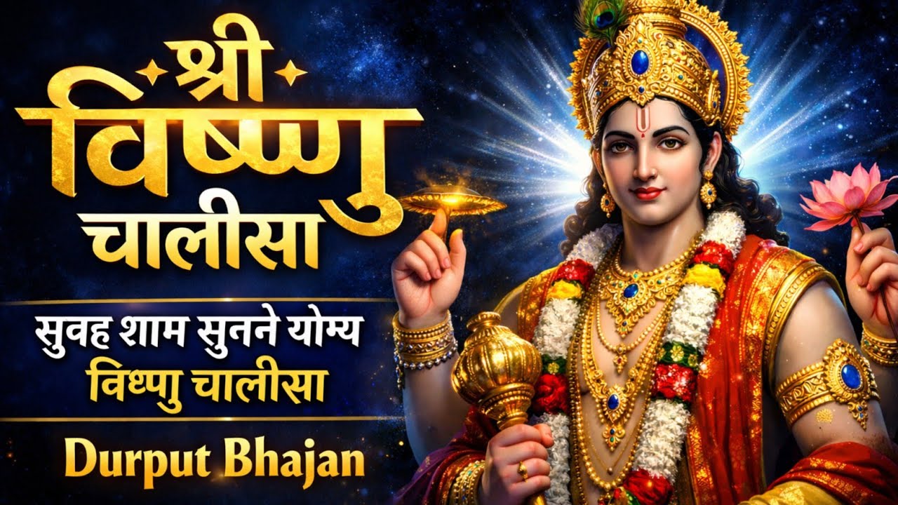 श्री विष्णु चालीसा | Vishnu Chalisa with Aarti | Lord Vishnu Bhajan | विष्णु जी की महाआरती | Bhakti 