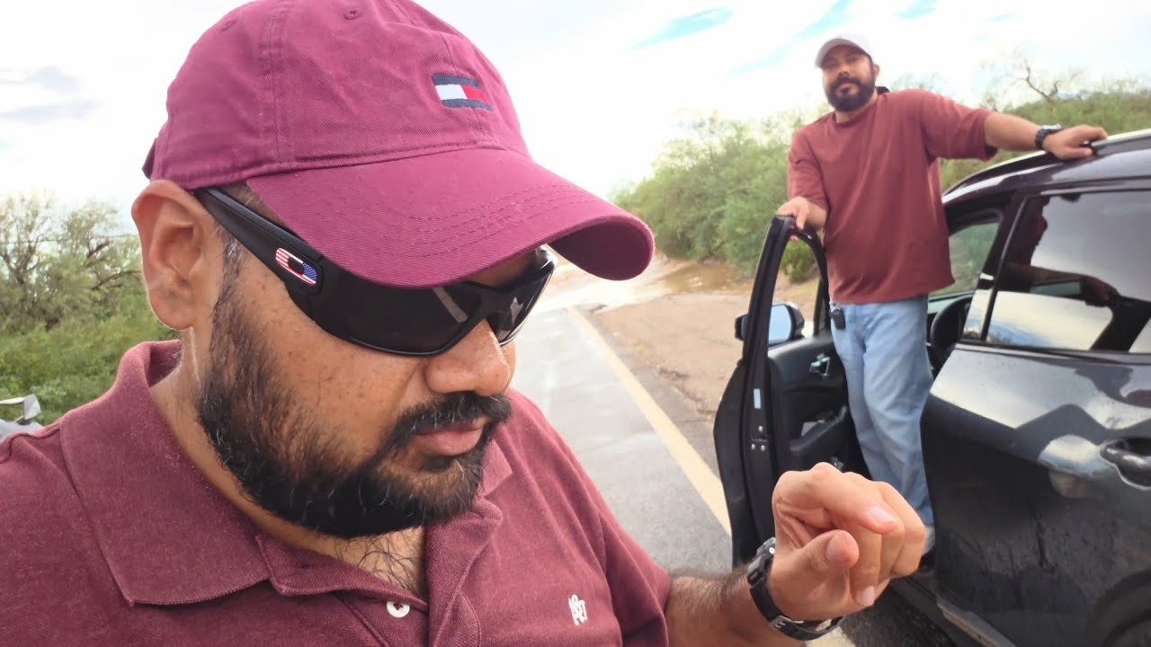 Saguaro National Park, Arizona, దారిలో సడన్ గా భారీ వరదలు