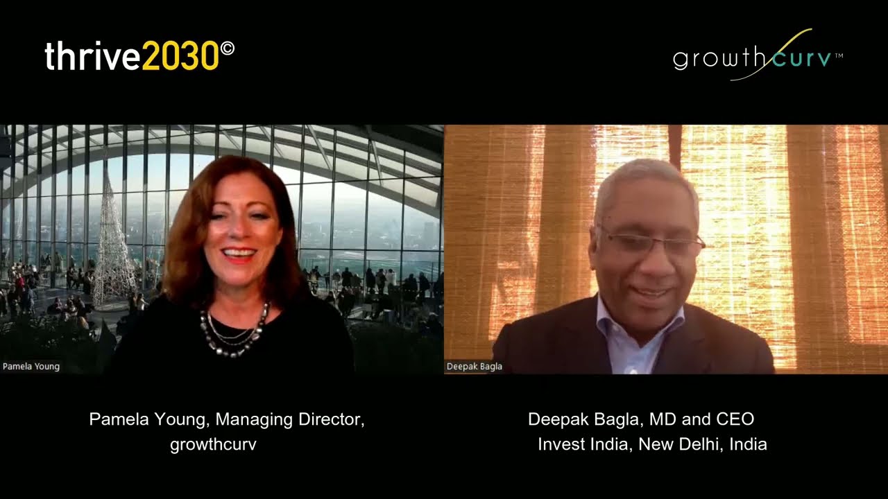 Pamela Young of growthcurv talks with Deepak Bagla of Invest India