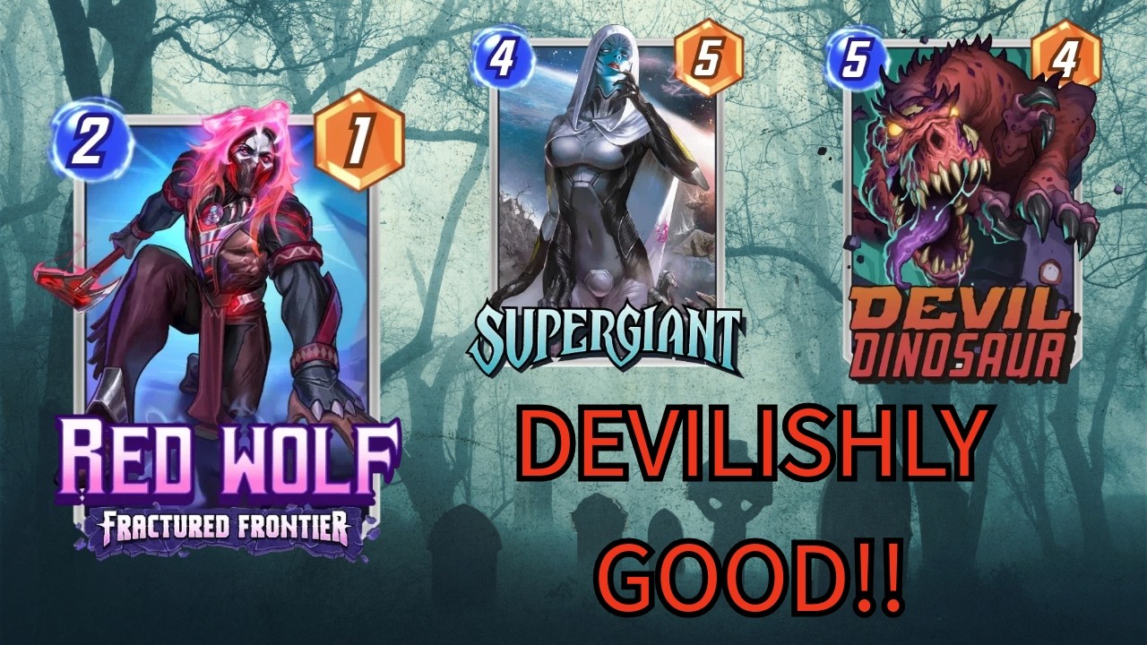 Sneaky Red Wolf makes Supergiant Dino DEVILISHLY good! - Marvel Snap Deck Highlight