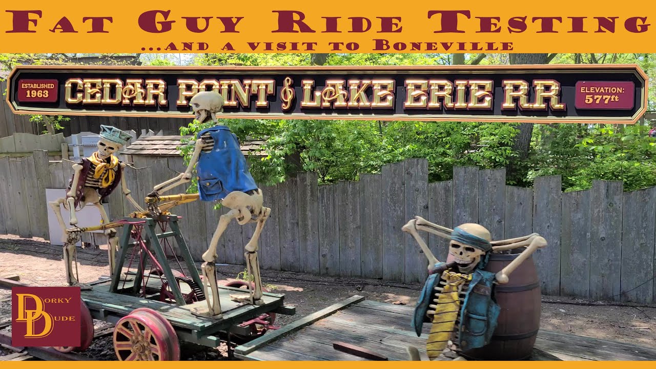 Cedar Point & Lake Erie Railroad - Fat Guy Ride Testing and a visit to Boneville (2021)