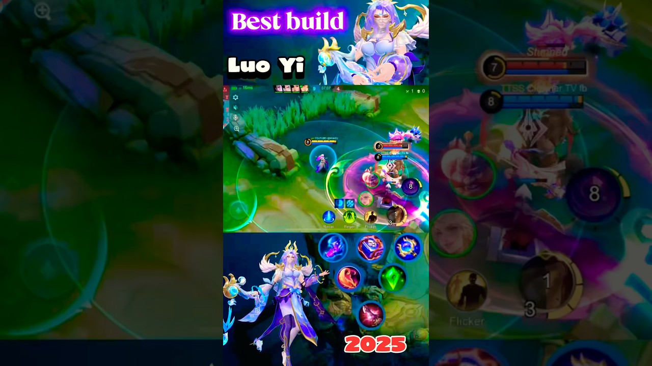 🌀 Luo Yi 2025 Best Build + Teleport Combo! | MLBB Shorts