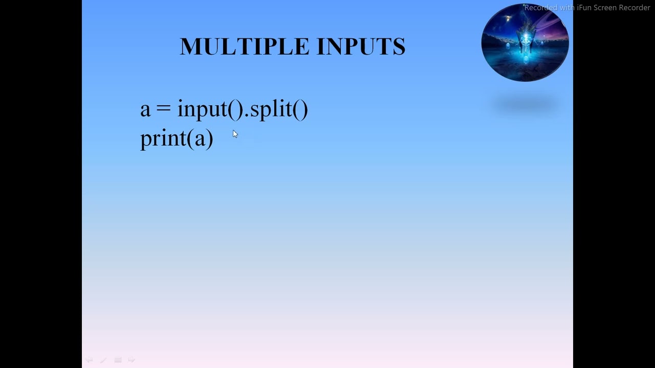 Single inputs in python | multiple inputs in python | map, split, input functions | Tamil