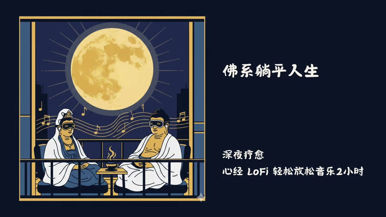 深夜疗愈｜般若波羅蜜多心經 x LoFi 轻松放松音乐 2小时 Late Night Healing – Heart Sutra LoFi Chill Mix (2 Hours)
