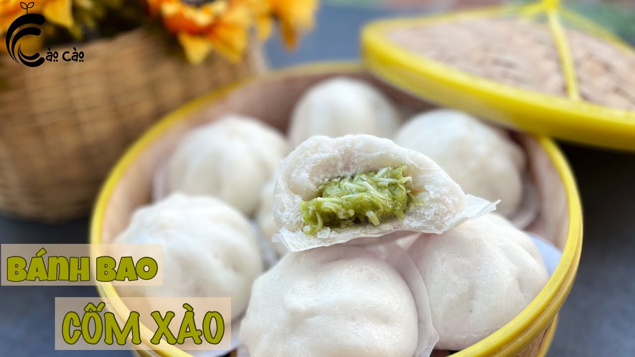Bánh bao nhân cốm xào | Steamed buns with nuggets filling | Caocao Kitchen