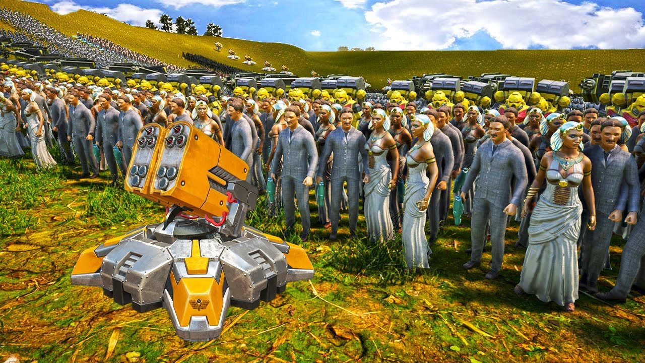 Turbo turret, T45 Shotgun & Cleopatra Force vs 2.9 Million Alien & Pyramid Head ARMY !! UEBS 2
