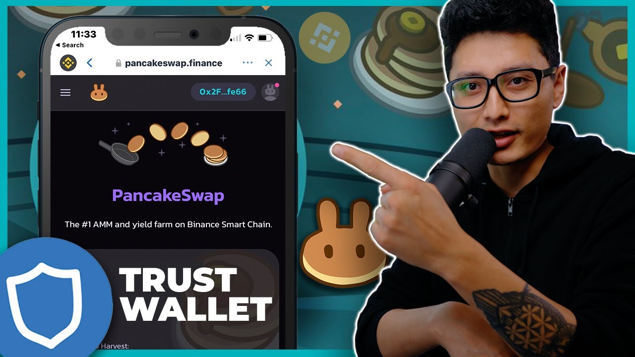 Как использовать PancakeSwap с Trust Wallet на iPhone и Android (автоматический стейкинг, фарминг...