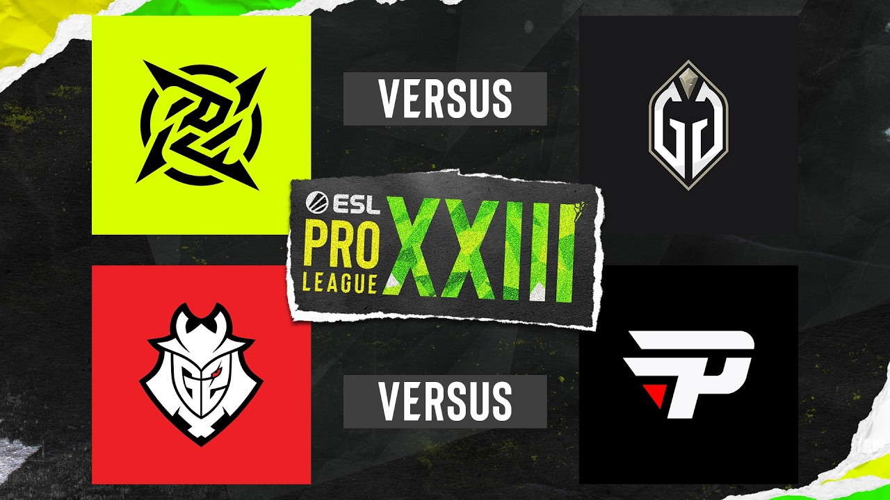 ESL PRO LEAGUE SEASON 23 - STAGE 1 - NiP vs Gaimin Gladiators | G2 Esports vs paiN Gaming