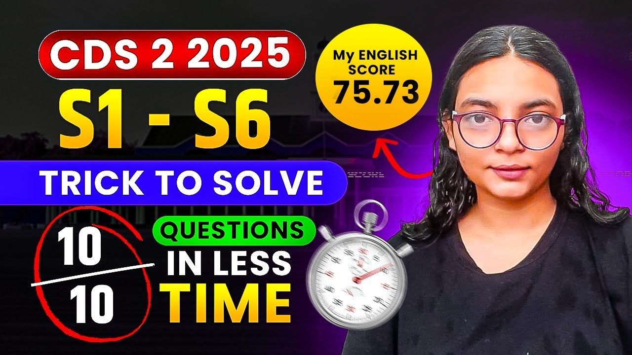 S1-S6 Parajumbles for CDS 2 2025 | Tricks to Solve Parajumbles