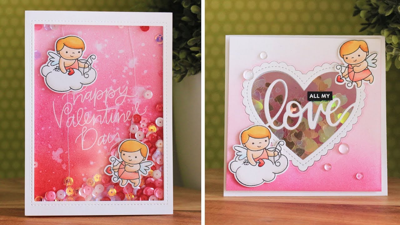 Creating Two Valentine Shaker Cards by Pretty Pink Posh