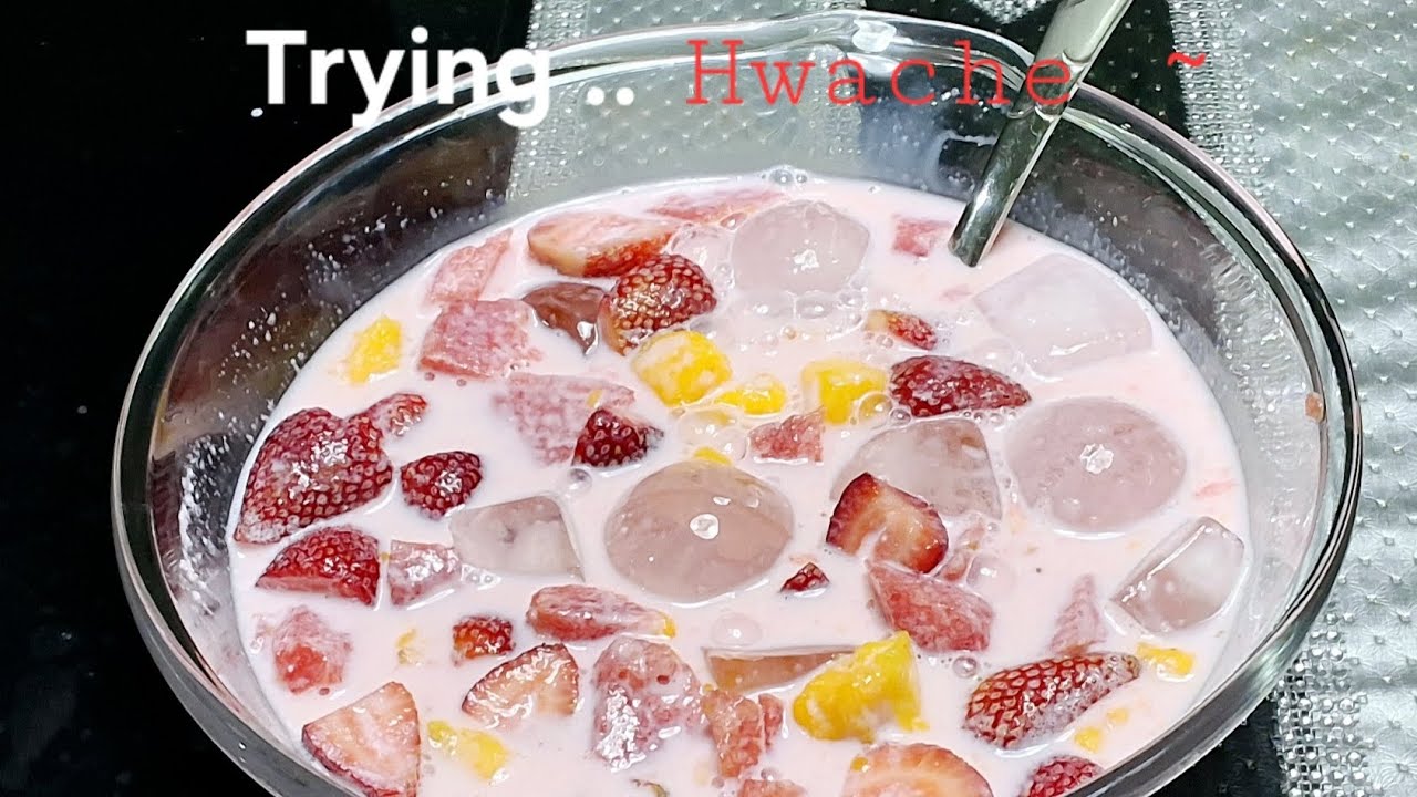 First time making + trying .. HWACHE 🍉🥭🍓