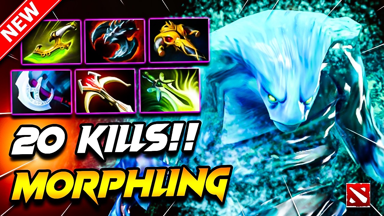 Dota 2 MORPHLING Gameplay | 20 Kill MORPHLING DOTA 2 Gameplay | Morphling Carry Build Gameplay 7.40