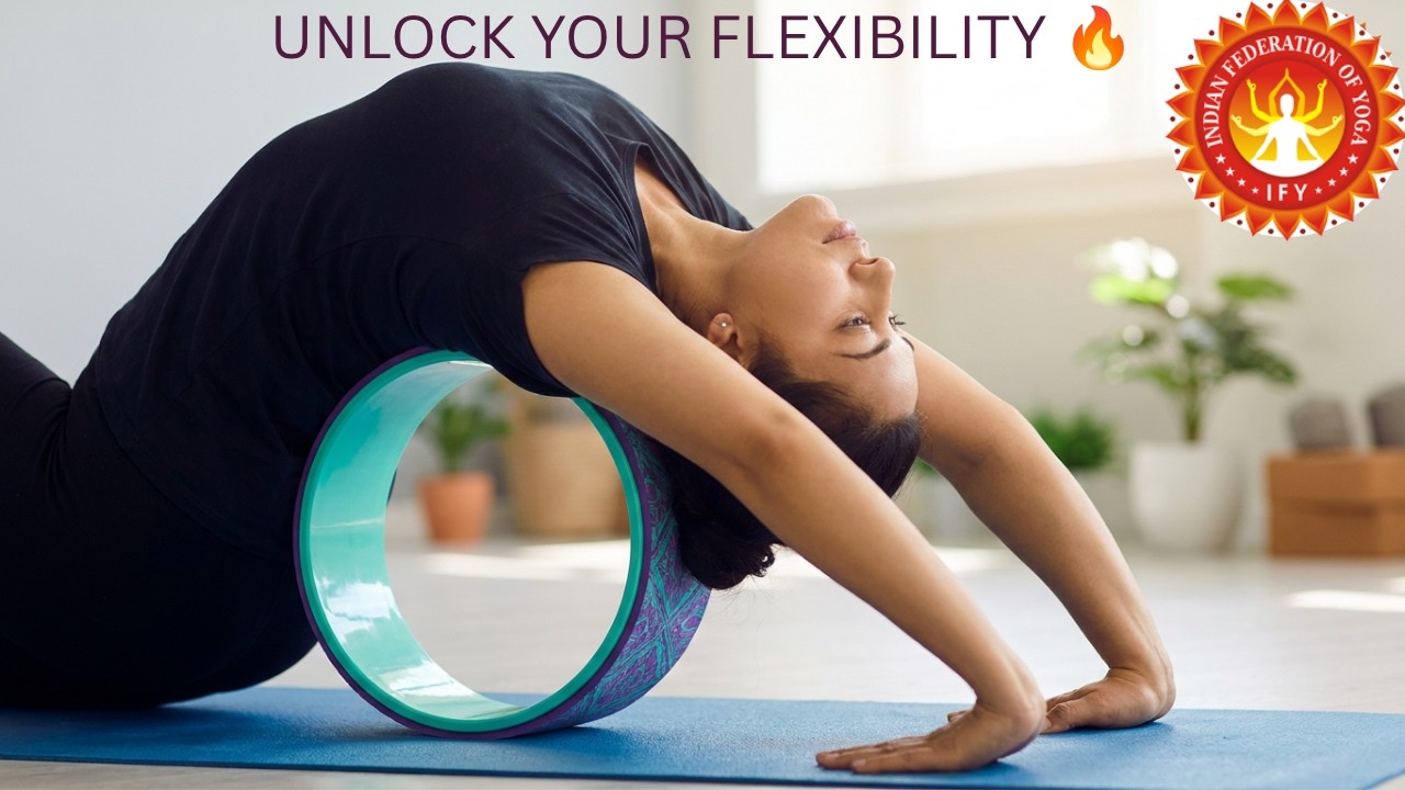 Deep Stretch Yoga with Props | Increase Flexibility Using Wheel, Belt & Blocks