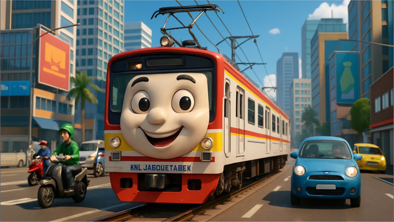 🚂 Naik Kereta Api Tut Tut Tut – Lagu Anak Indonesia 3D Lucu & Edukatif | Animasi Kereta Api KAI