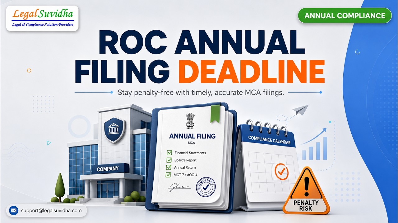 ROC Annual Filing in India (2026 Guide) | Legal Suvidha #indialaw2026