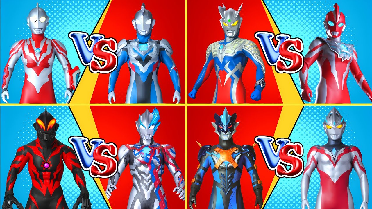 ウルトラマン RIBUT VS ULTRAMAN Z, ZERO VS OMEGA, BELIAL VS BLAZAR, TREGEAR VS ARC #ウルトラマン #怪獣 #ultraman