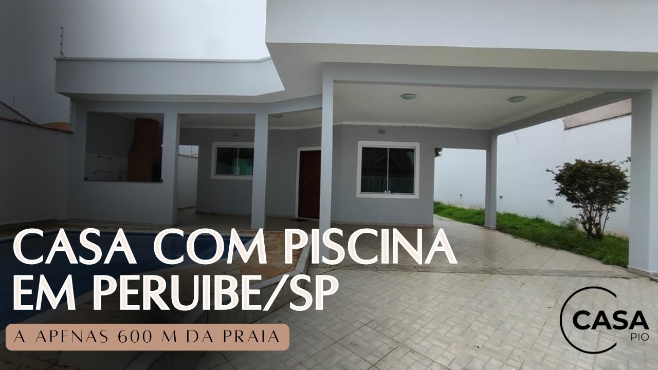 Casa com piscina disponivel para venda a apenas 600 m da praia em Peruibe