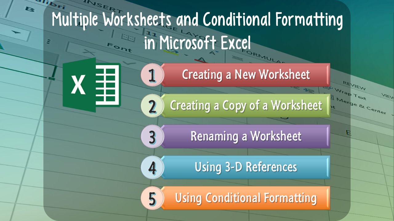 Урок Excel 05: Несколько листов и условное форматирование в Microsoft Excel