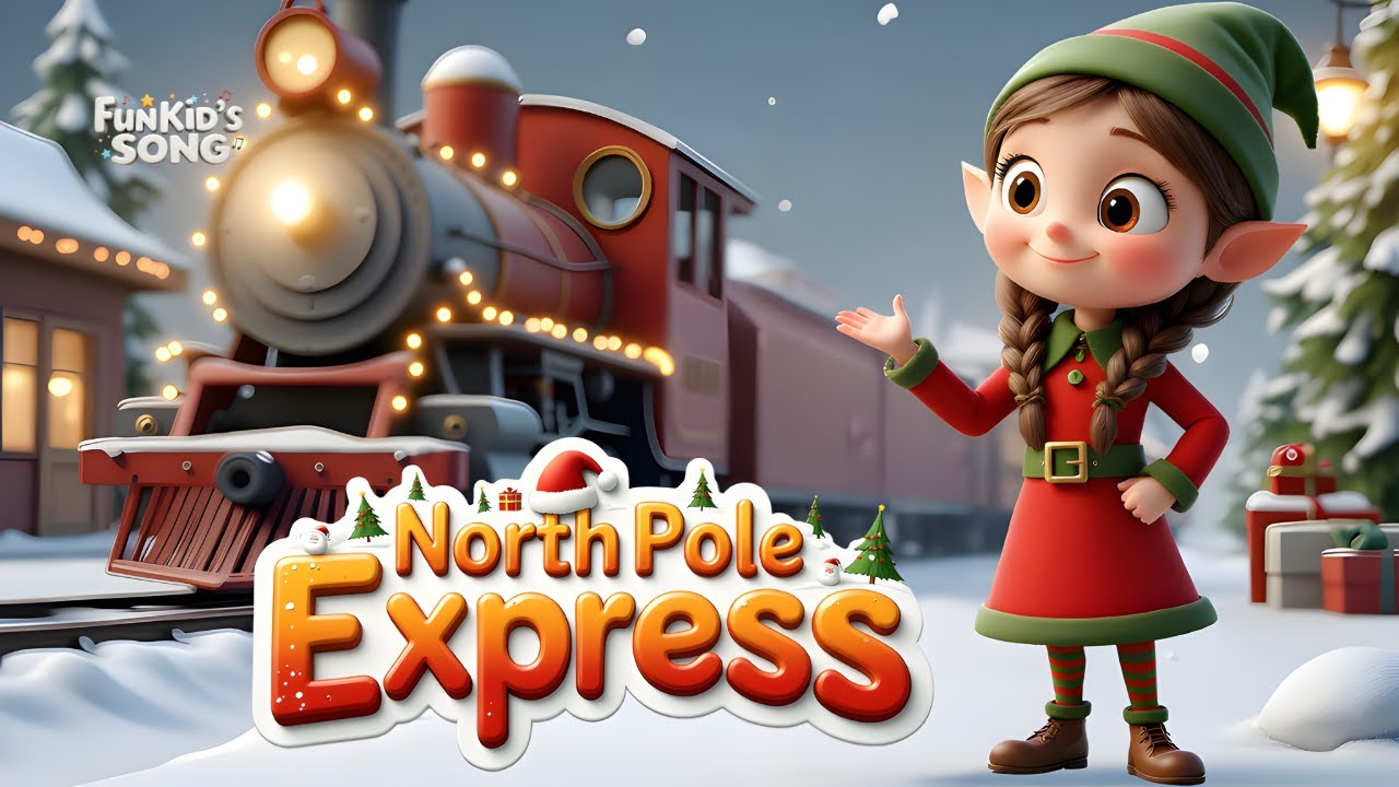 North Pole Train Christmas Song for Kids | Fun Kids Christmas Song