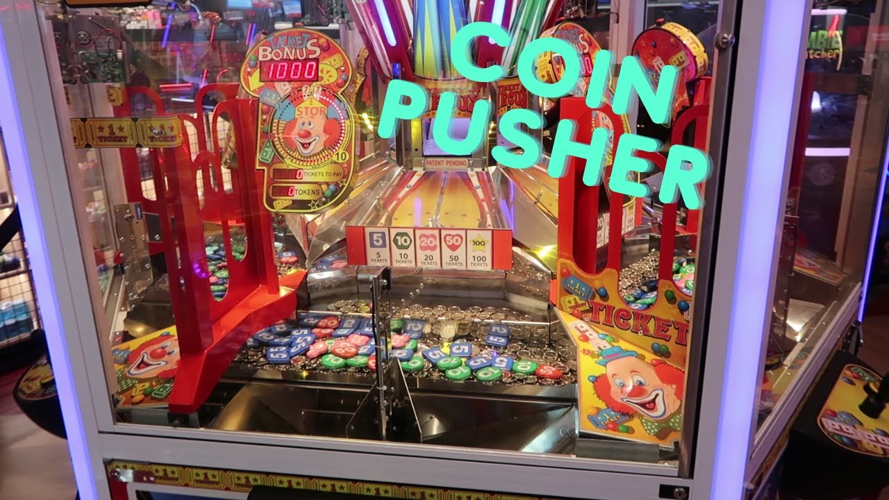 Ticket Circus Coin Pusher Time at the Arcade - Let's Win Some Tickets!