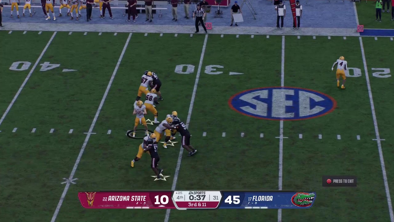 Stewartverse NCAA Football - #22 Arizona State (2-0) at #17 Florida (1-0) - Week 4