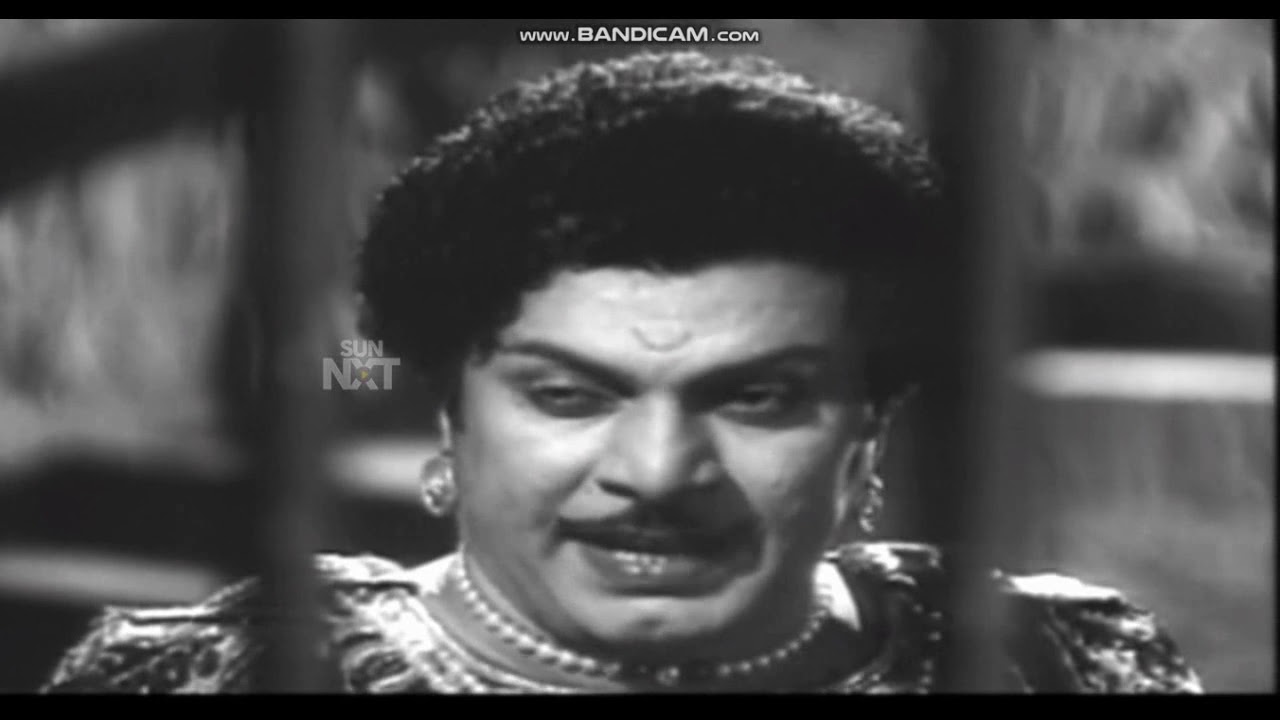 Rajarajan 1957 --   Interesting Scenes P. S . Veerappa