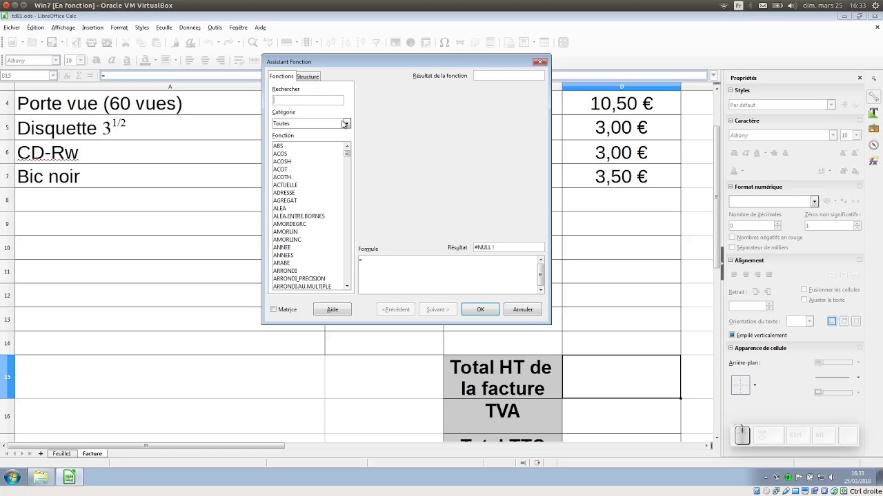 Tuto vid&eacute;o : Utiliser l'assistant des fonctions dans LibreOffice Calc