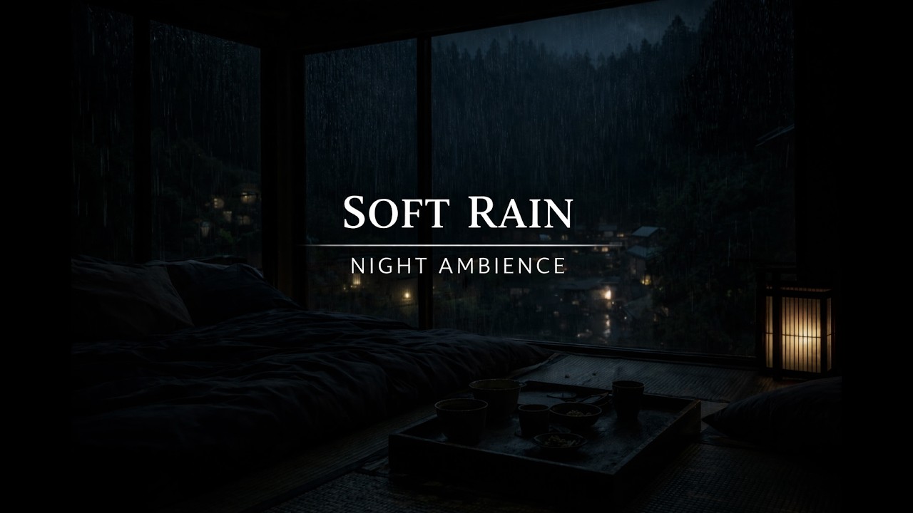 Rainy Night in a Japanese Village 🌧 | Cozy Room Ambience for Deep Sleep