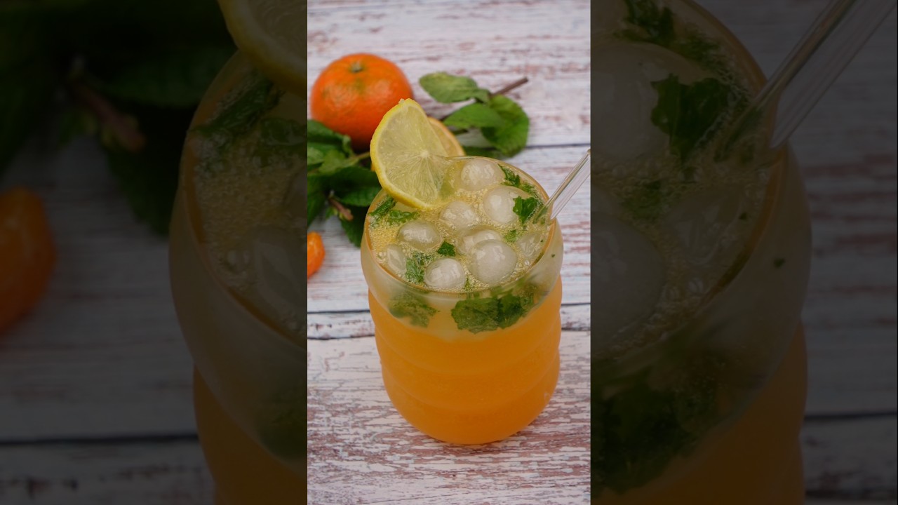 Refreshing Drink,Orange Mojito#ramadan #drink
