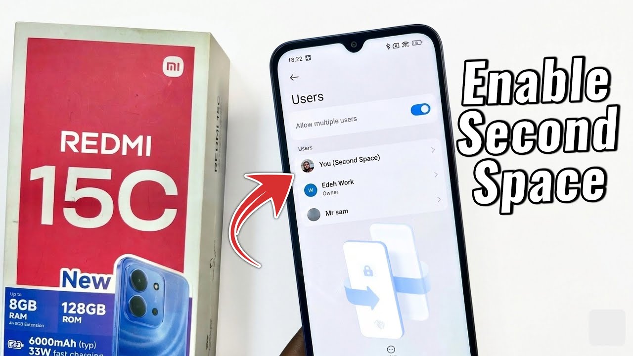 Redmi 15C: Как включить &laquo;Второе пространство&raquo; &mdash; Как использовать &laquo;Второе пространство&raquo;