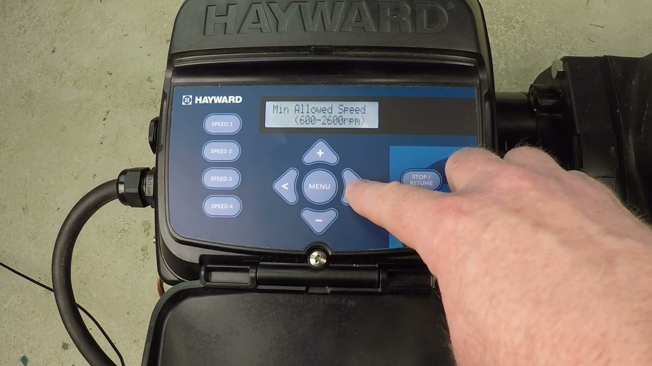 Как установить максимальную скорость на Hayward Super Pump VS