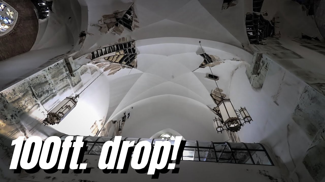 Climbing Inside Attic of Huge Abandoned Church - 100 Feet Up!!