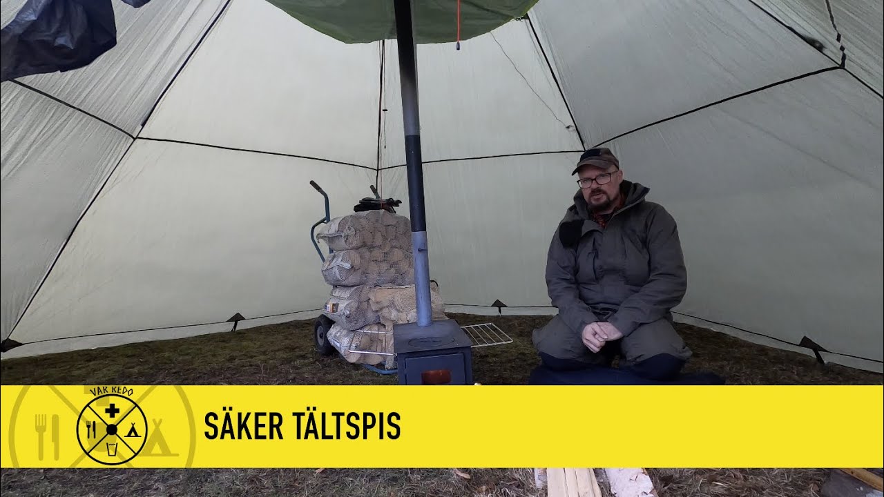 Säker tältspis i tältkåta