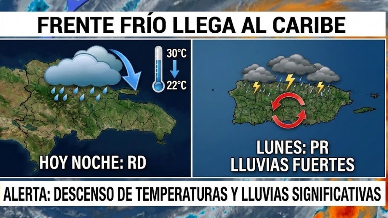 ALERTA: Frente frío se estaciona sobre el Caribe. ¿Dónde lloverá más?