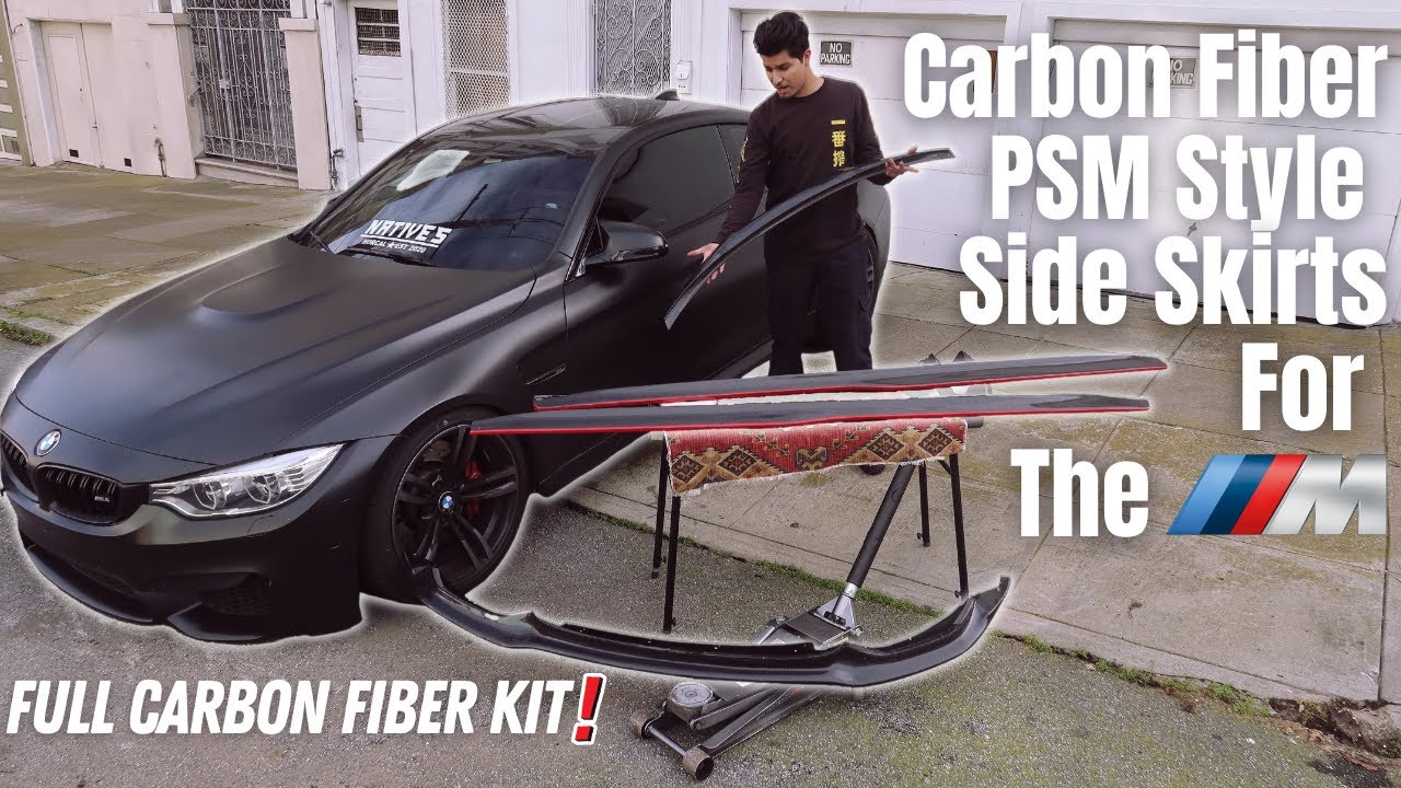 BMW F82 M4 gets PSM Style Carbon Fiber Side-Skirts! | SUPER AGGRESSIVE! | *DIY Install*
