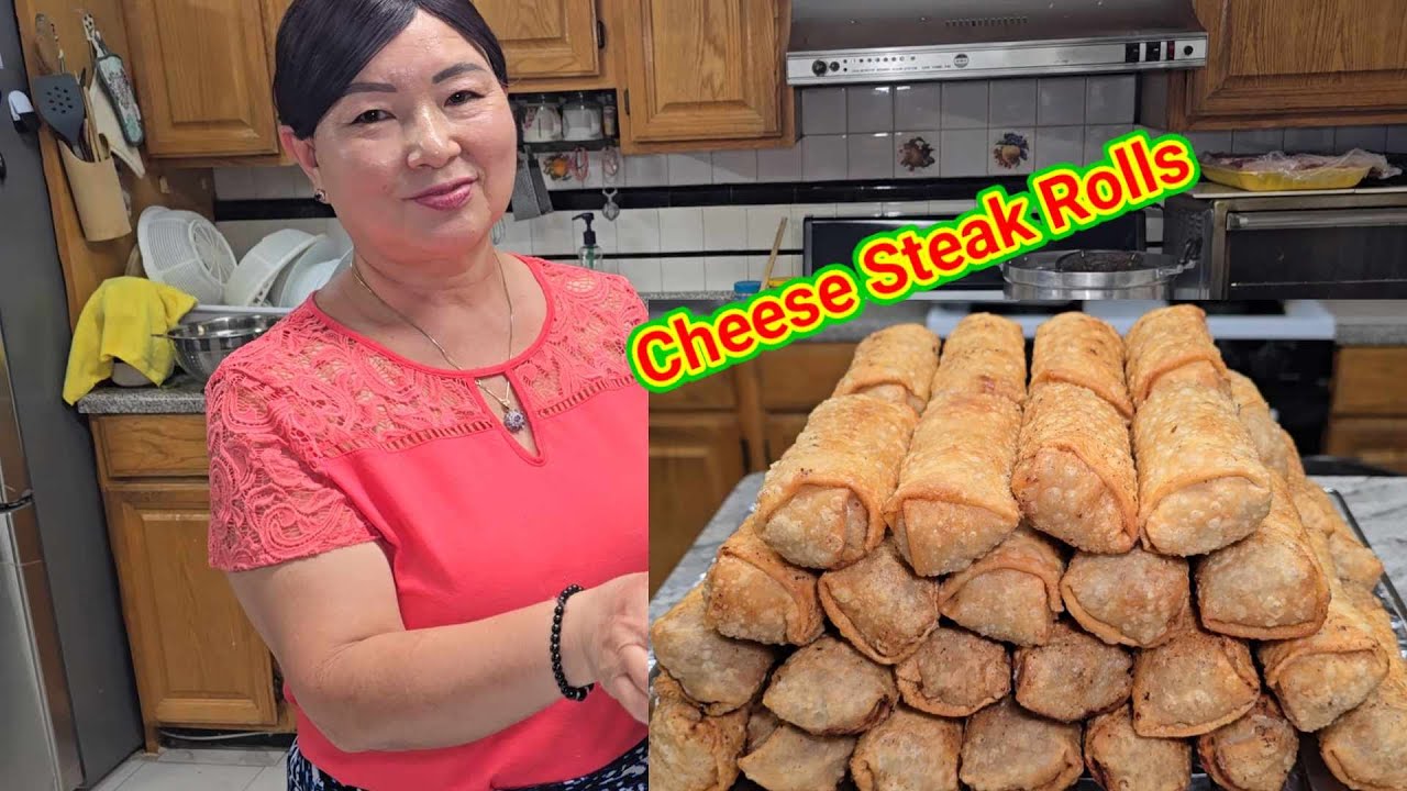 Cheese Steak Rolls Made by Kim Huoi Kitchen. 