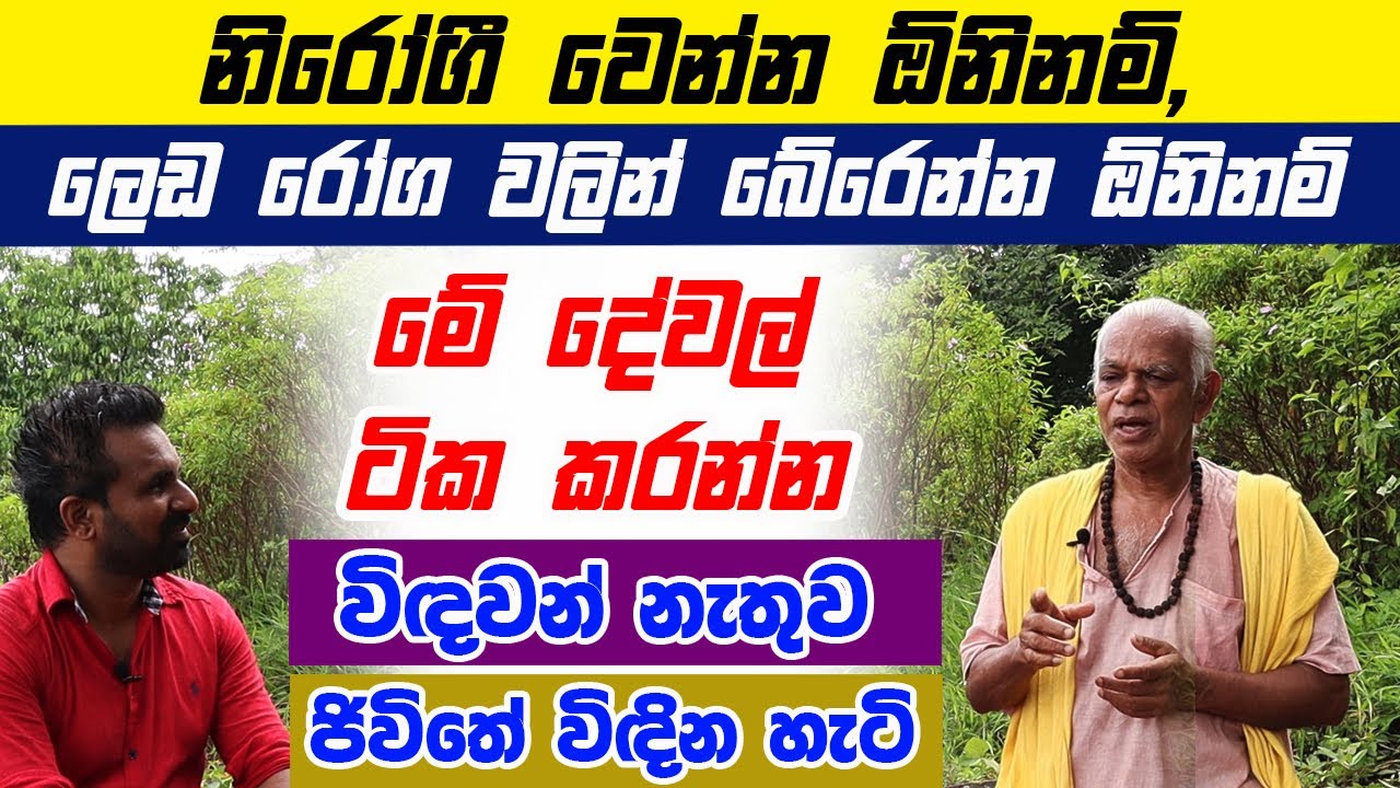 නිරෝගී වෙන්න ඕනිනම්, ලෙඩ රෝග වලින් බේරෙන්න ඕනිනම් මේ දේවල් ටික කරන්න! විඳවන් නැතුව ජිවිතේ විඳින හැටි