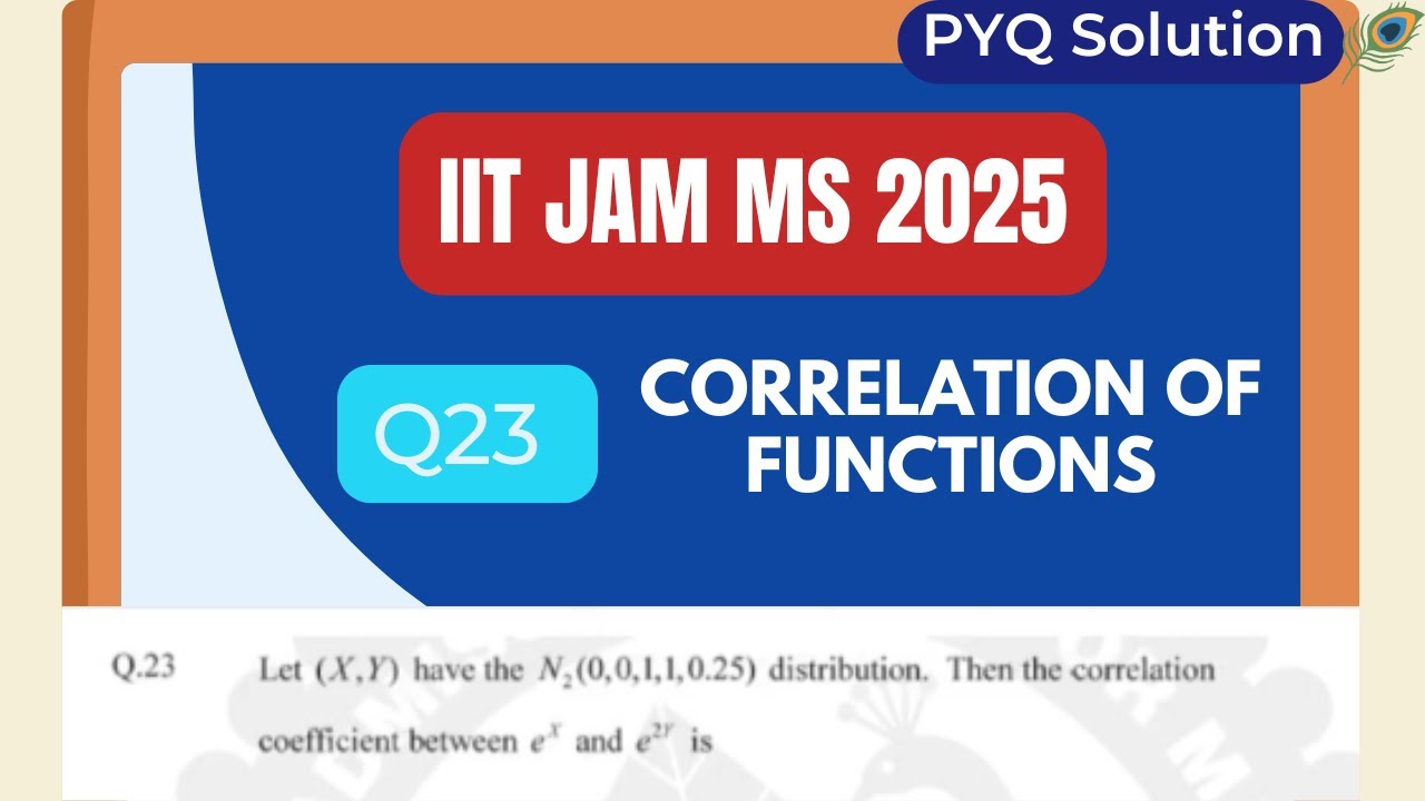 IIT JAM MS 2025 Q23 | Correlation of Functions of Bivariate Normal Variables