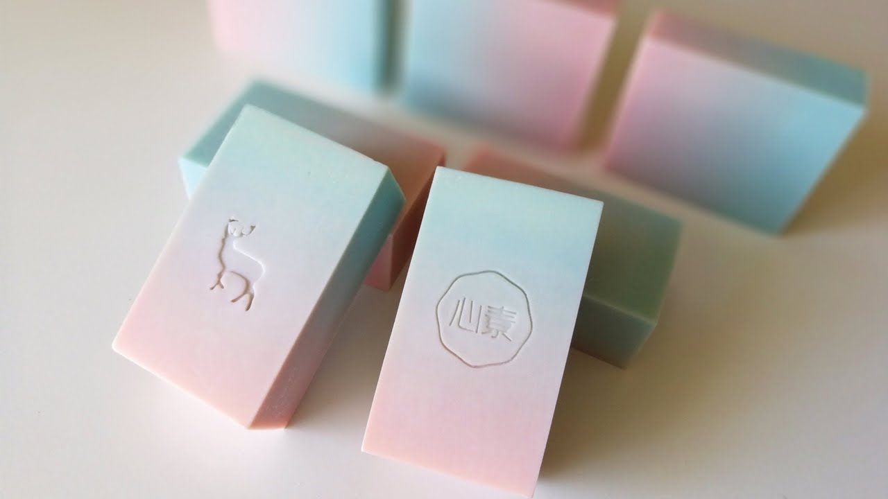 💗藍粉漸變手工皂，無縫漸變小技巧 【xinsoap】