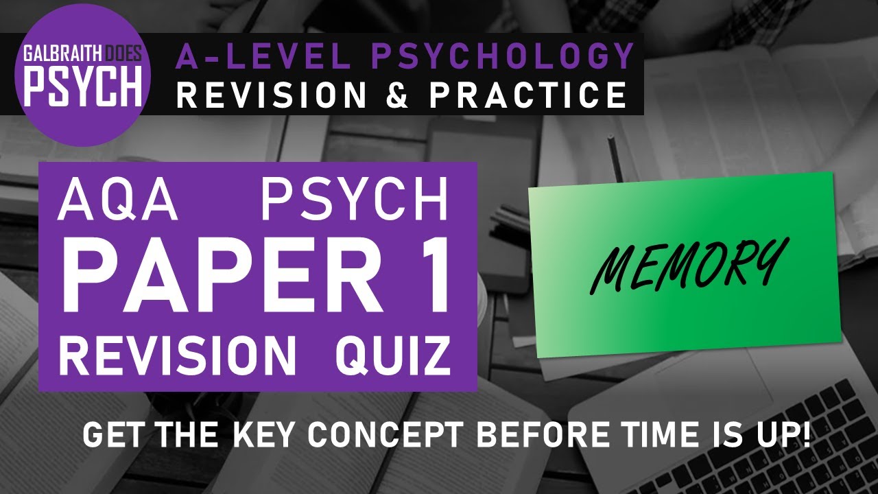 AQA Psychology Paper 1: Memory Key Concepts Revision Quiz