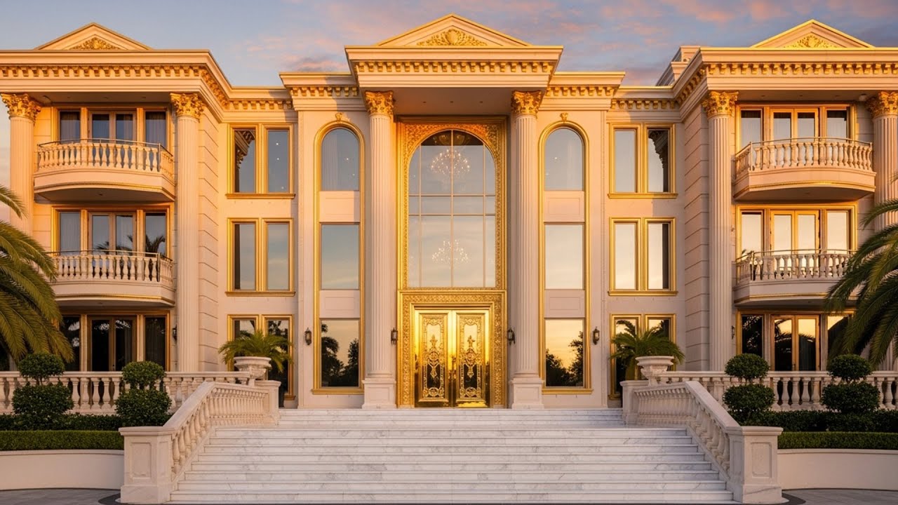 “Ultra Luxury Off-White & Gold Mansion | Royal Australian Dream Home Tour”