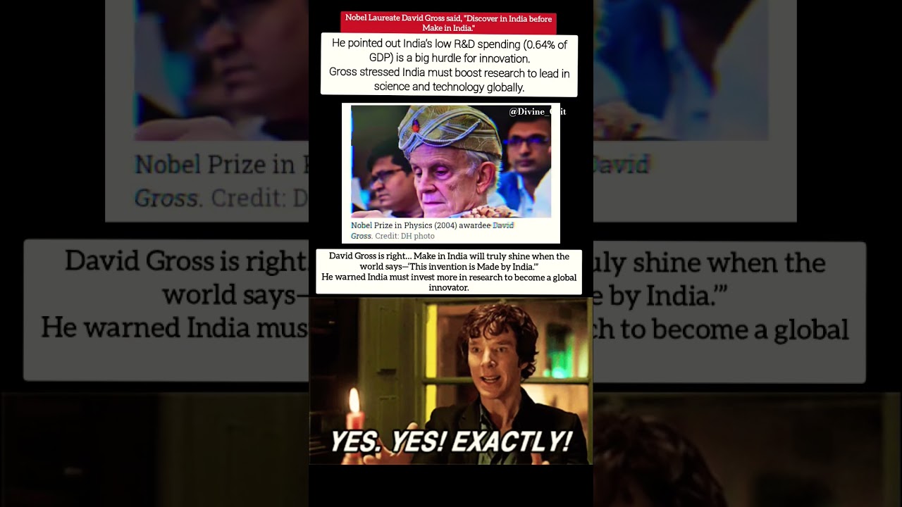 Discover in India Before Make in India&rdquo; &mdash; Nobel Laureate&rsquo;s Big Reality Check for India 🇮🇳🔬
