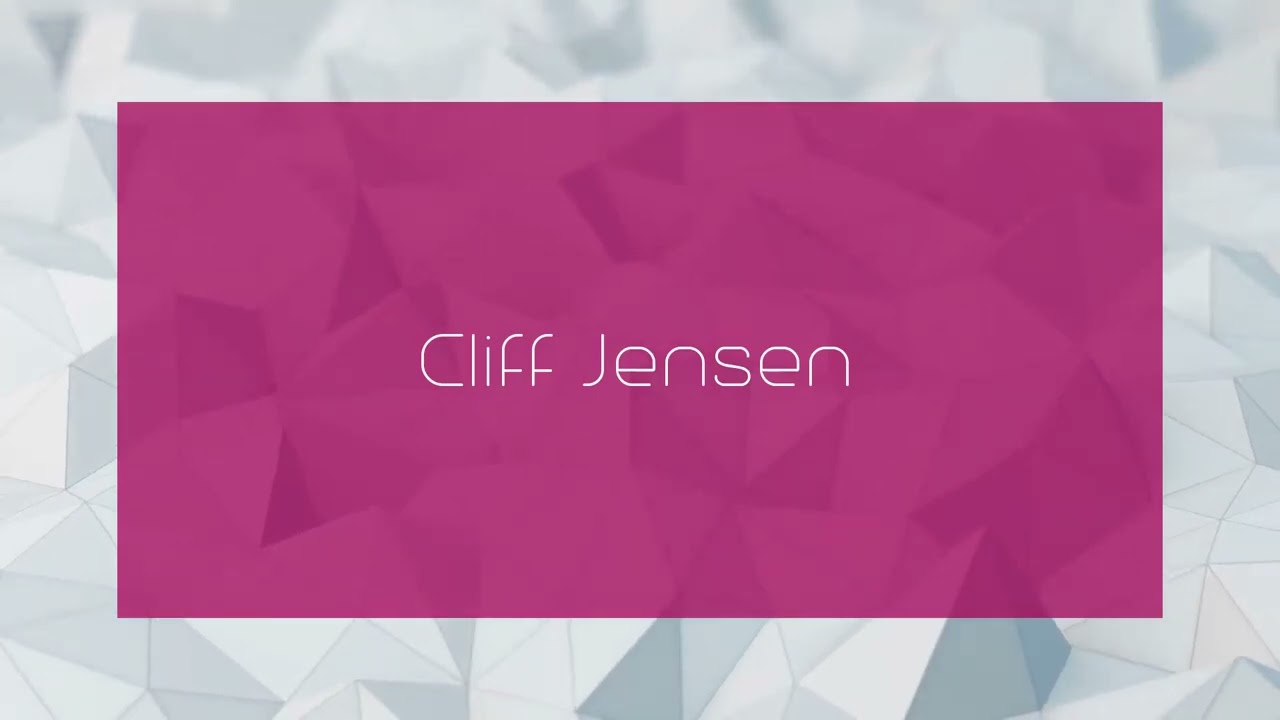 Cliff Jensen - appearance