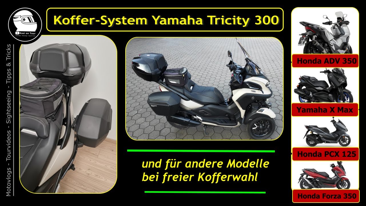 [Vlog 100] Kofferträger Systeme für verschiedene Motorroller 👉  hier Montage Yamaha Tricity 300
