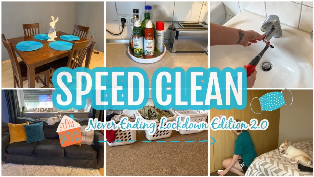 SPEED CLEAN | NEVER ENDING LOCKDOWN EDITION | MILITARY HOUSING | CLEAN WITH ME | VILSECK GERMANY