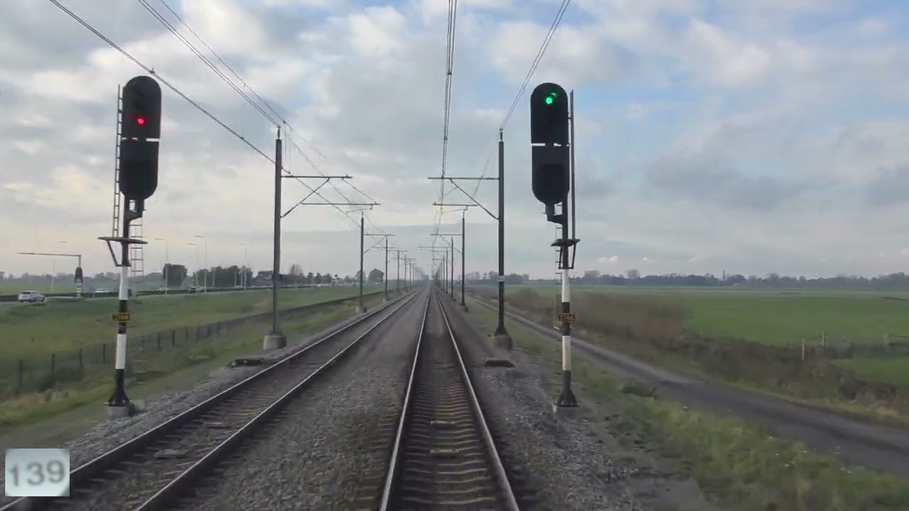 Поездка с машинистом из Зволле в Гаагу. (со спидометром).