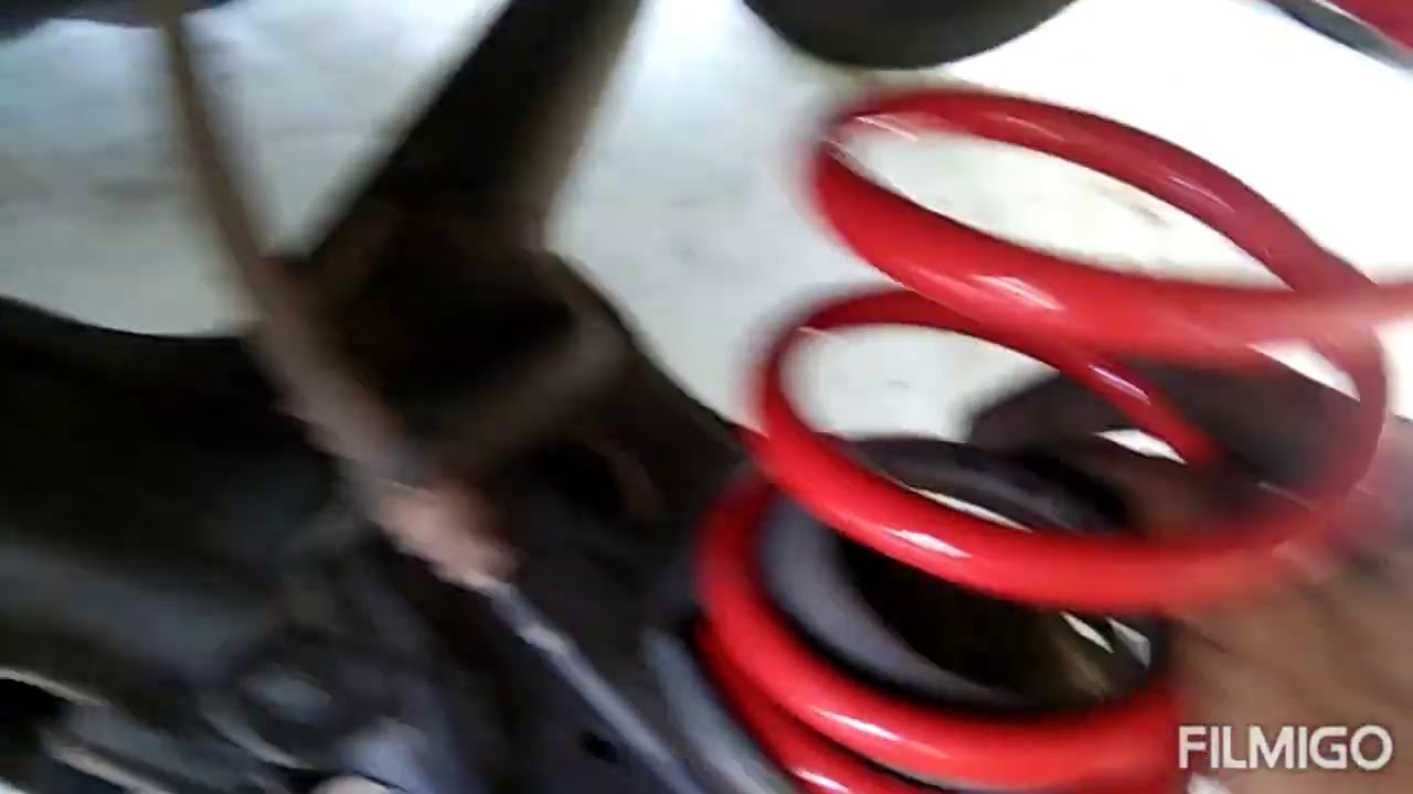 Cara tukar coil spring sport/absorber belakang myvi