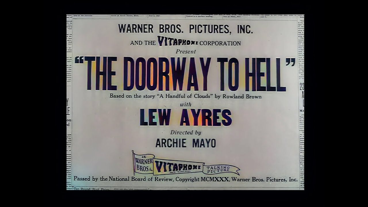 Doorway To HELL (FULL MOVIE) IN COLOR!  This Gangster Story Will Shock You!